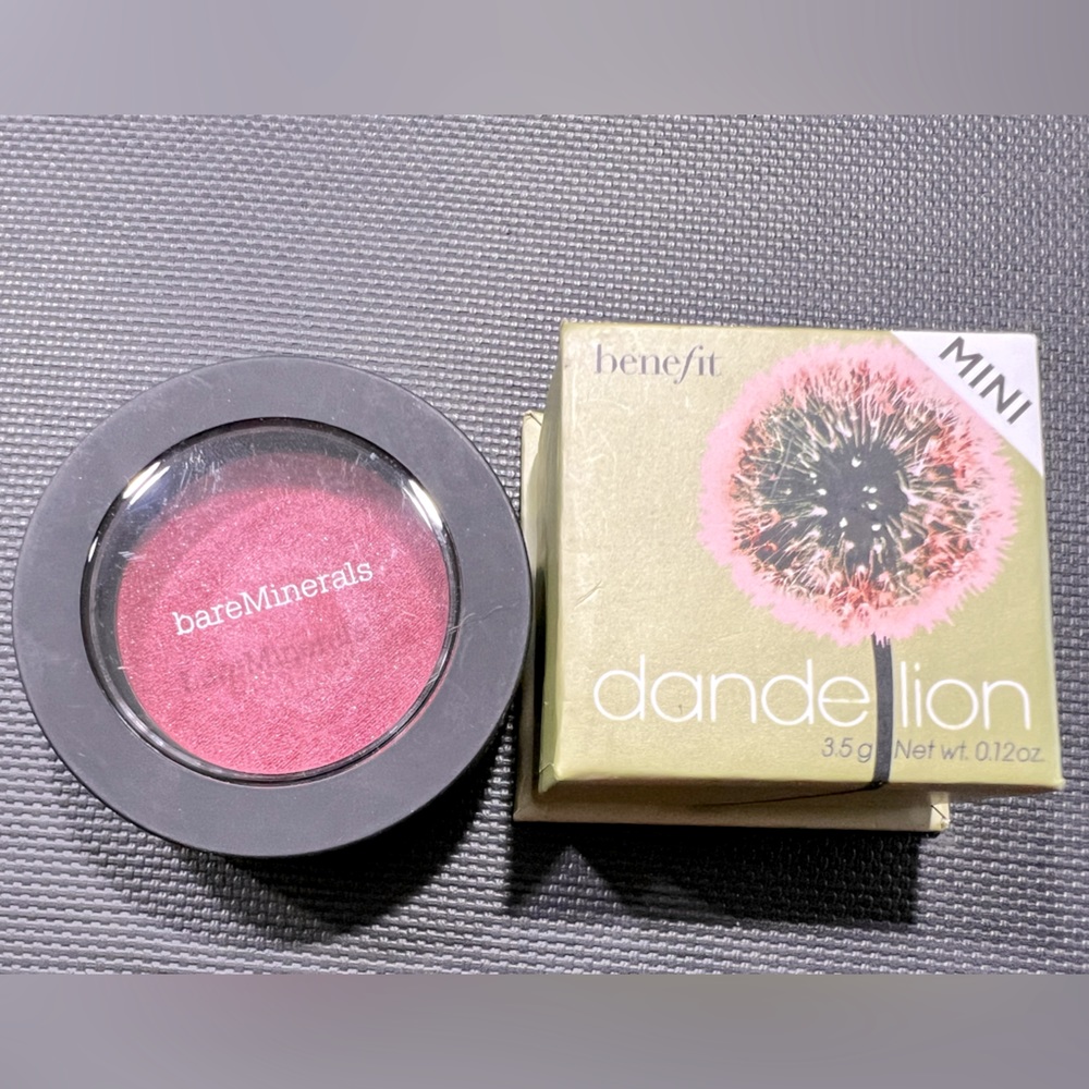Benefit dandelion blush & bareMinerals blush in Mauve Sunrise